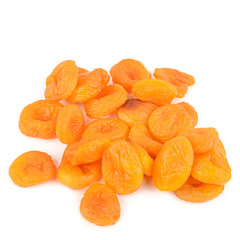 Dried apricots isolated on a white. - 782347703