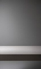 Empty table on a minimalist background for product presentation