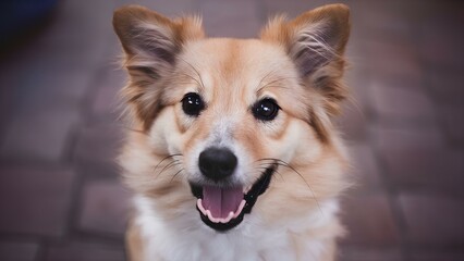 Close-up Photo of Adorable Dog Generative AI