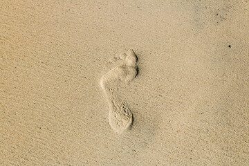 footprint in sand