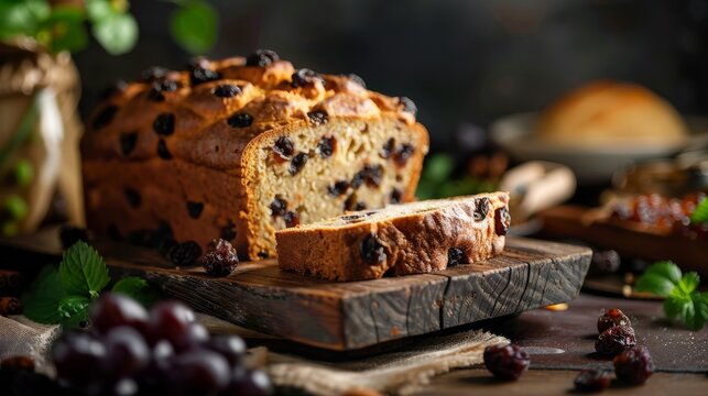 Irish cuisine, barmbrack is an Irish sweet bread, necessarily adding raisins or grapes. 