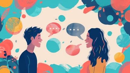the Man and Woman Talking