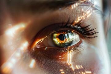 Digital photo of a woman s eye for security purposes