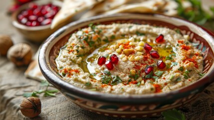 Baba ghanoush is an Israeli national dish made from baked eggplant.