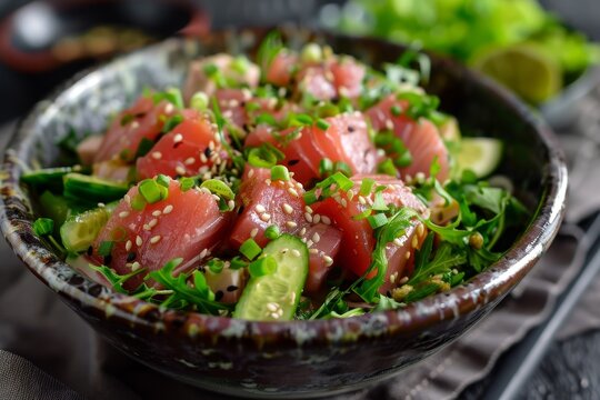 Salad with Japanese tuna
