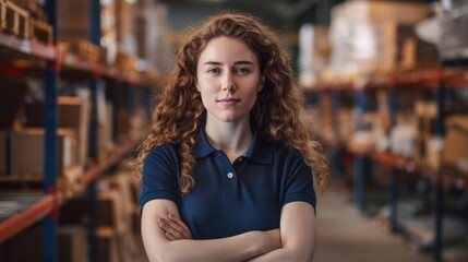 Fototapeta premium Confident Employee at Warehouse