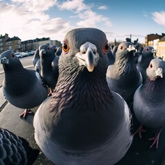 Pigeon Prowess: Urban Images of Hardy City Dwellers