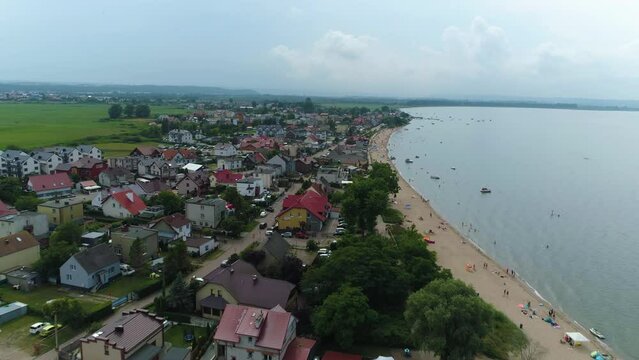 Beautiful Landscape Beach Rewa Plaza Krajobraz Aerial View Poland
