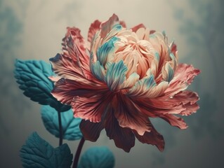 Vibrant Surrealist Floral Composition Generative AI