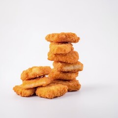 Fototapeta na wymiar Delicious Fried Chicken Nuggets on a Plate Generative AI