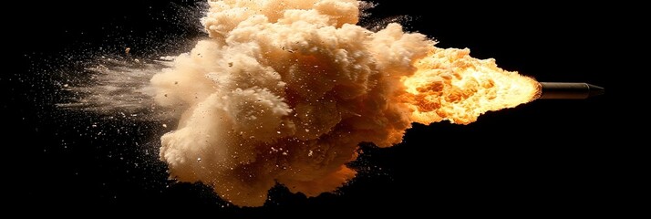Dramatic flames form mesmerizing intense fireball - obrazy, fototapety, plakaty