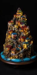 Surreal Miniature Vatican City Village in Melted Resin Generative AI - obrazy, fototapety, plakaty