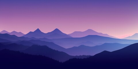 Obraz premium Minimalist Landscape at Dusk Generative AI
