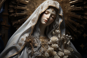 Image representing Virgin Mary. Virgin Mary. Topics related to the Christian religion. Catholic religious holidays. Christianity. Catholicism. Christian holidays.