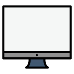 Computer Screen Icon Element For Design