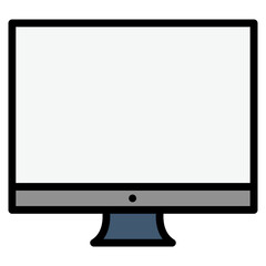 Computer Screen Icon Element For Design