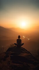 Yoga Practitioner at Sunrise Generative AI