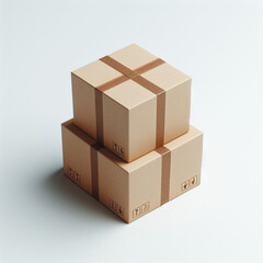 Fototapeta premium box, cardboard, parcel, white background