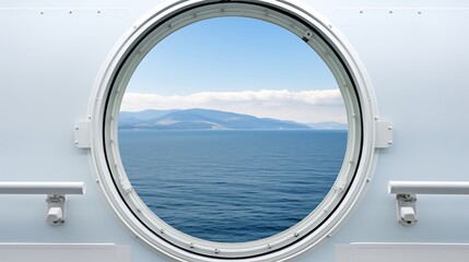 Enjoy maritime scenery through ferry cabin windows, offering serene seaside views and immersive experiences within the comfort of your cabin.
