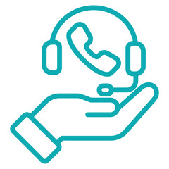 Contact Support Icon Element For Design