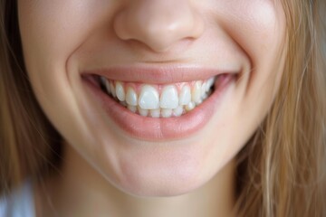 Obraz premium A smile transformed with ceramic veneers for a youthful clean and white appearance Before and after photos show close up results