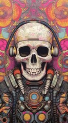 Celestial Skull Artwork Generative AI