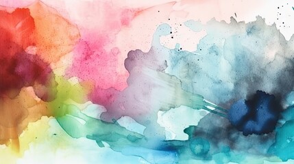 Vibrant Abstract Watercolor Painting Generative AI