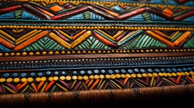 Vibrant Tribal African Art Masterpiece Generative AI