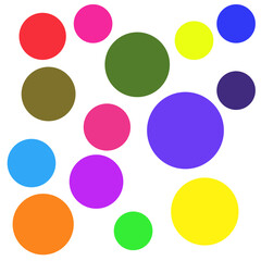 Colourful dots small and big sizes 