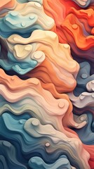 Captivating Abstract Composition with Organic and Geometric Elements Generative AI