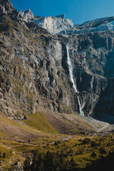 The Cirque de Gavarnie with waterfall, Pyrenees, France
