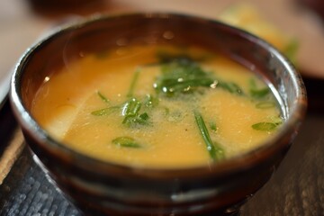 Japanese cuisine includes miso soup