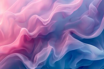 Obraz premium Abstract wavy pink and blue background with smoke