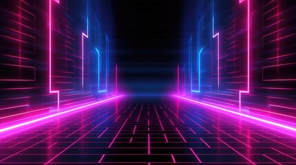 Neon Light Music Background