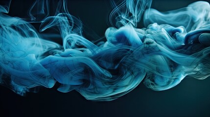 Abstract Artistic Blue Smoke Background Generative AI