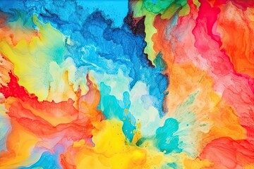 Fototapeta na wymiar Vibrant Watercolor Texture Background Generative AI