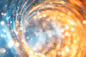 Dancing Lights, Abstract Background with Fiber Optic