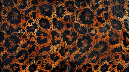 Seamless design inspired by leopard skin with wildlife leather texture