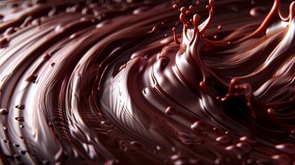 Liquid chocolate swirl background 