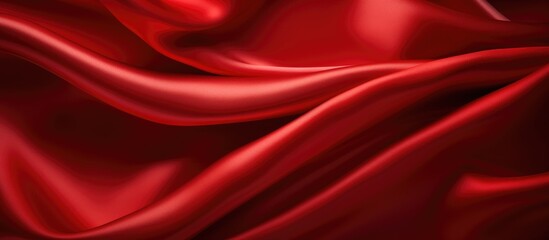 Smooth folds of crimson silk