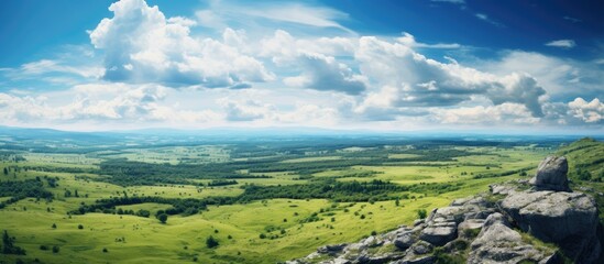 Scenic Mountain View with Blue Sky