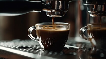 Fototapeta premium Artful Espresso Extraction Generative AI