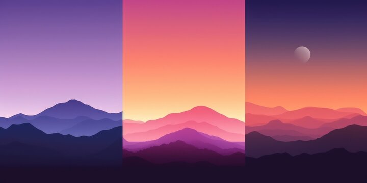 Serene Pastel-Inspired Mountain Landscape Generative AI