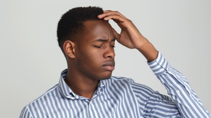 Man Experiencing a Headache