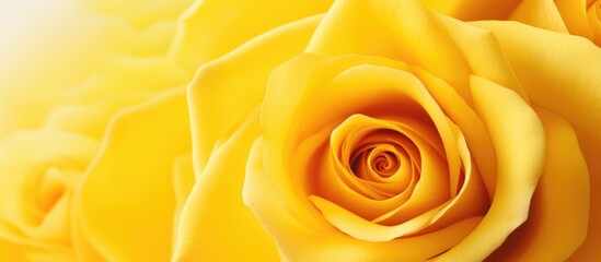Close up of vibrant yellow roses