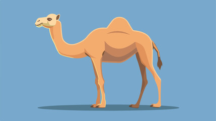 Camel icon white isolated on blue background vector