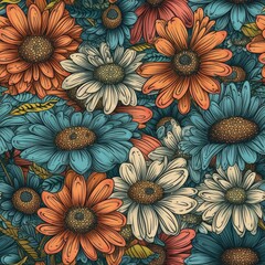Vibrant Daisy Floral Arrangement Generative AI