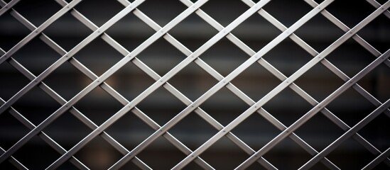 Metal grille close-up on black background