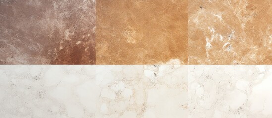 White and Brown Marble Wall Close-Up