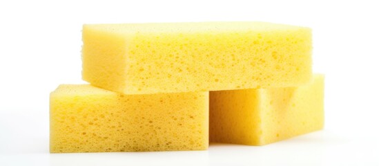 Kitchen Sponge Stack on White Surface